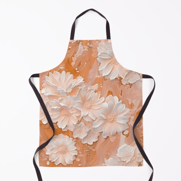 Item preview, Peach and white textured flower print designed and sold by dcrc.