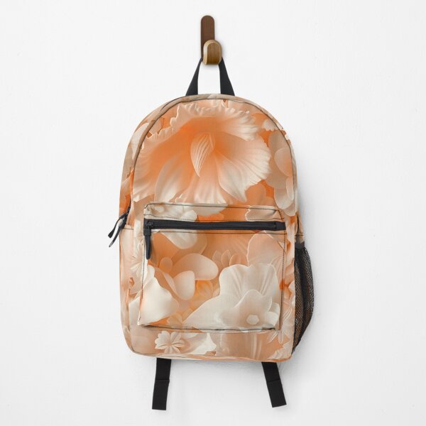 Item preview, peach and white textured flower print designed and sold by dcrc.