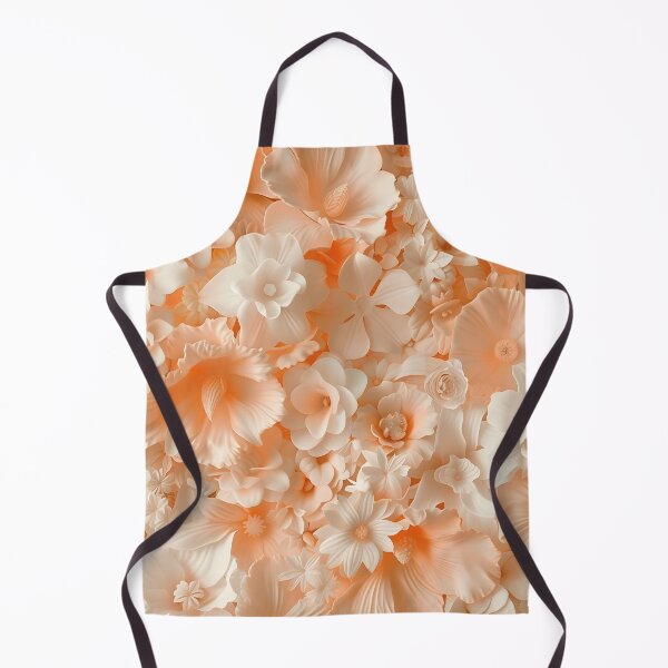 Item preview, peach and white textured flower print designed and sold by dcrc.