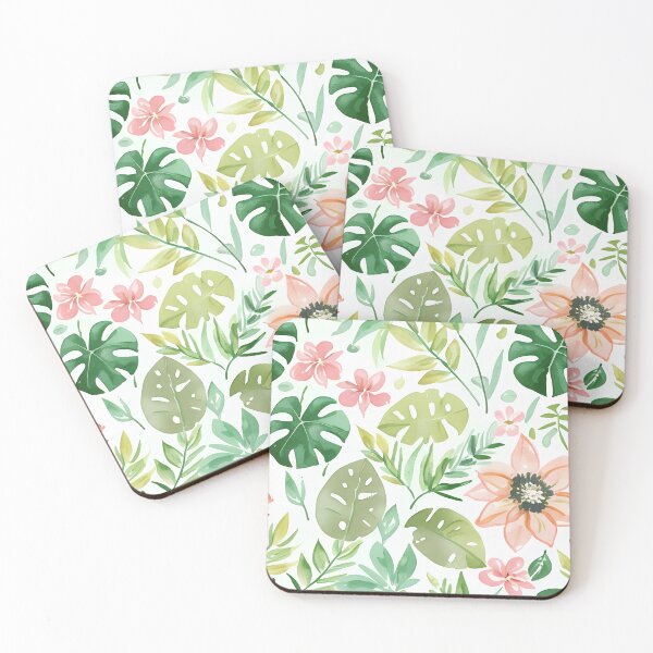 Item preview, Pastelli florals on a greenery pattern designed and sold by budhapix.