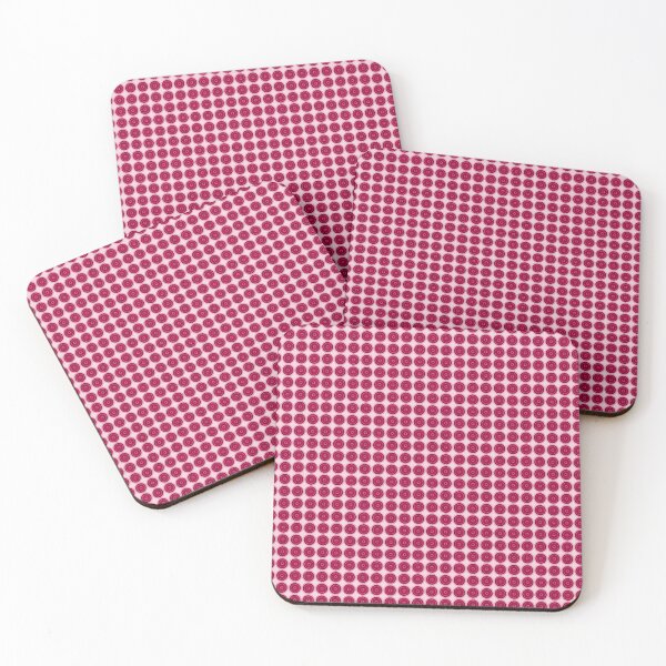 Item preview, Mini Print Red Pink Tiled Mosaic Abstract Mandala designed and sold by kattakitty.