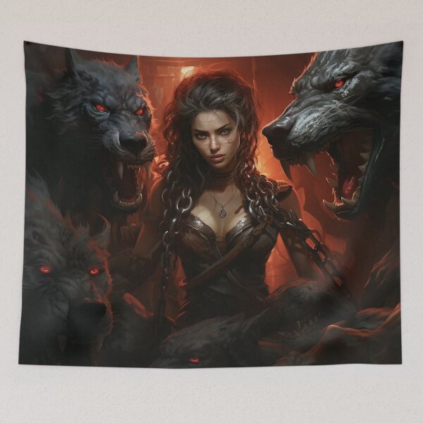 Item preview,  Wolf Woman Art designed and sold by Obsidian Ink by Wilshire.