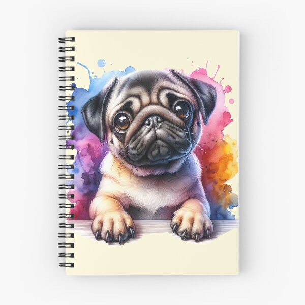 Item preview, Pug Bright Watercolor Splash designed and sold by critterpatchusa.