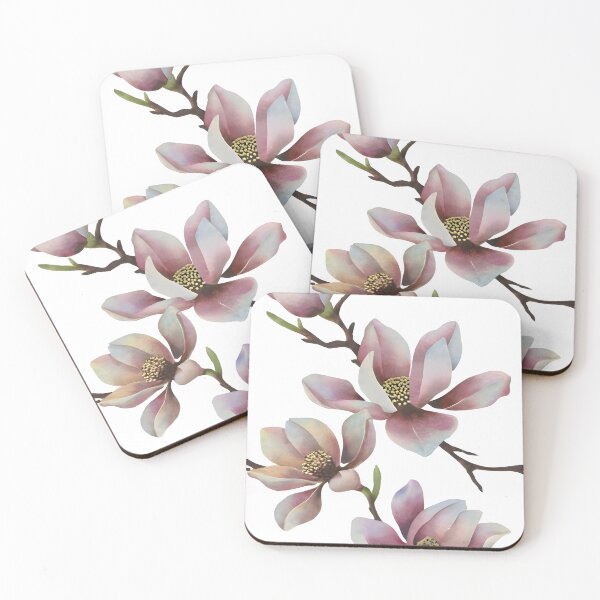 Item preview, Metallic Watercolor Magnolias designed and sold by WANBASTEN.