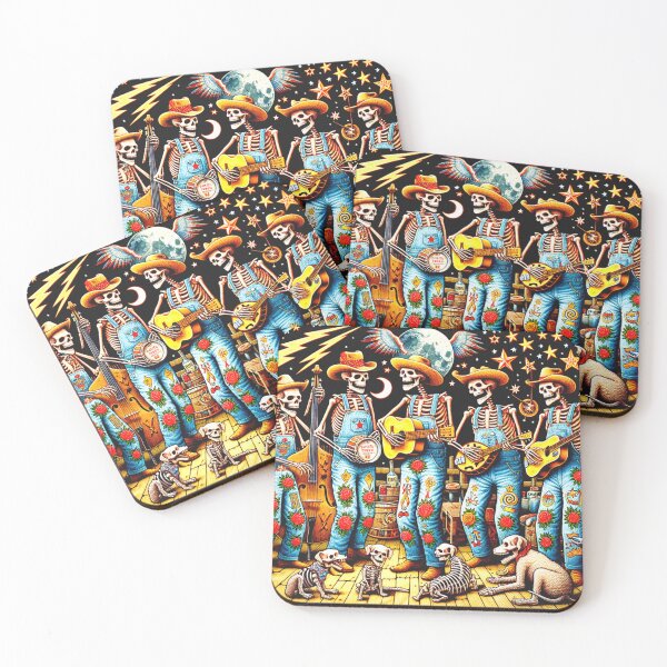 Item preview, Grateful Skeletons Musical Dead Dogs Jamboree Under Dark Stars designed and sold by HippieFarms11.