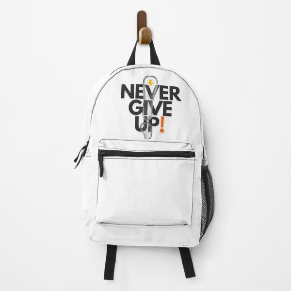 Item preview, Never Give Up Quote on White Background Stickers designed and sold by tech-rex.