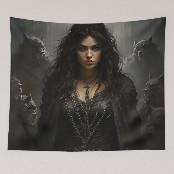 Item preview, Wolf Woman Art designed and sold by Obsidian Ink by Wilshire.
