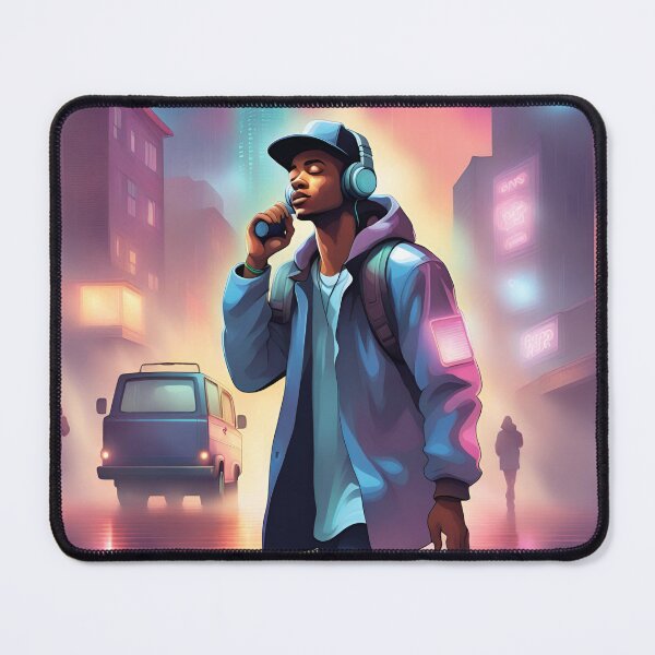 Item preview, Rapper Headphones night city designed and sold by Artbellachi.