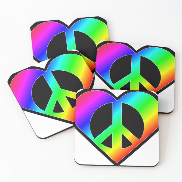 Item preview, Heart, love and peace rainbow designed and sold by YaSoff.
