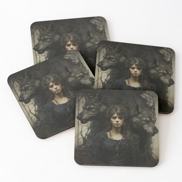 Item preview, Wolf Woman Art designed and sold by Obsidian Ink by Wilshire.