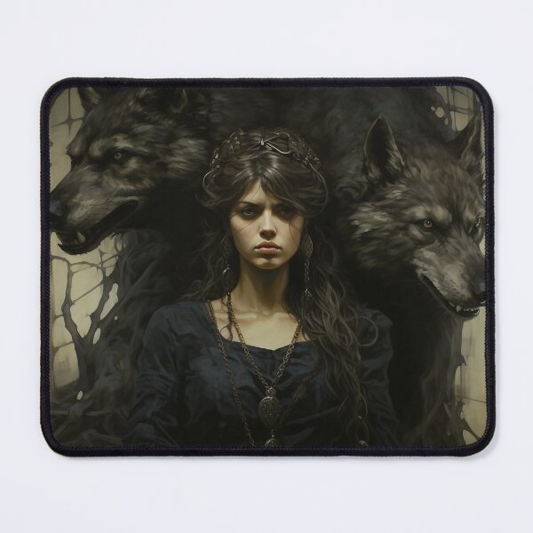 Item preview, Wolf Woman Art designed and sold by Obsidian Ink by Wilshire.
