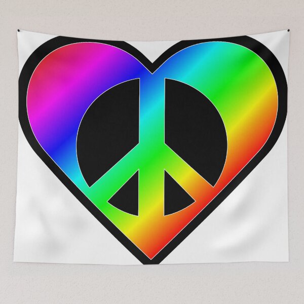 Item preview, Heart, love and peace rainbow designed and sold by YaSoff.