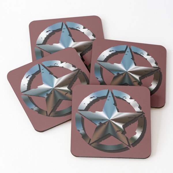 Item preview, Сhrome-plated military star symbol designed and sold by VugArtShop.