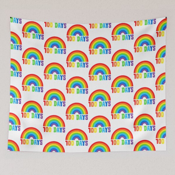 Item preview, Pre-K Teacher 100 Days Brighter Happy 100 Day Rainbow Retro designed and sold by roboartpixel.