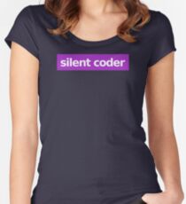 Silent Coder - Purple Women's Fitted Scoop T-Shirt