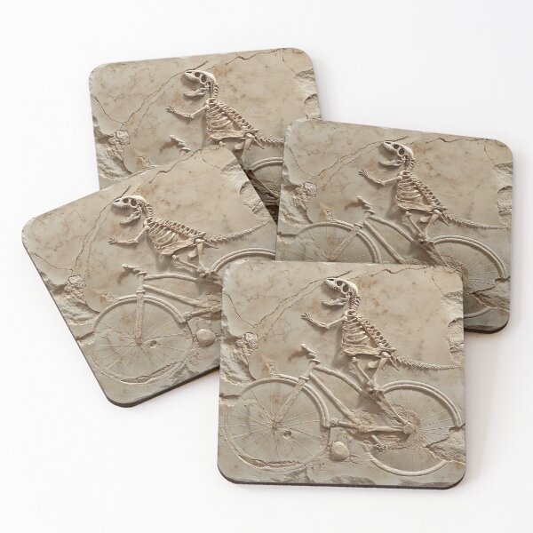 Item preview, Fossil Dinosaur Riding Bicycle Specimen designed and sold by Shelly Little.