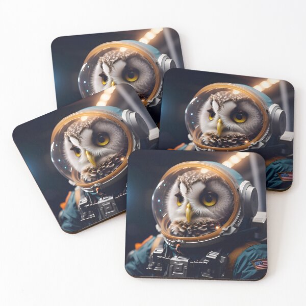 Item preview, Cute Owl Astronaut In Space designed and sold by TheArtOfPat.