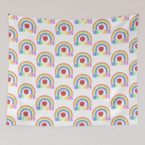 Item preview, Pre-K Teacher 100 Days Brighter Rainbow Kids Parent Vintage designed and sold by roboartpixel.