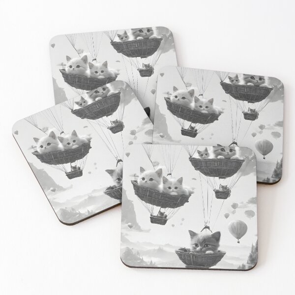 Item preview, Cats in baskets falling from the sky designed and sold by WetRatz.