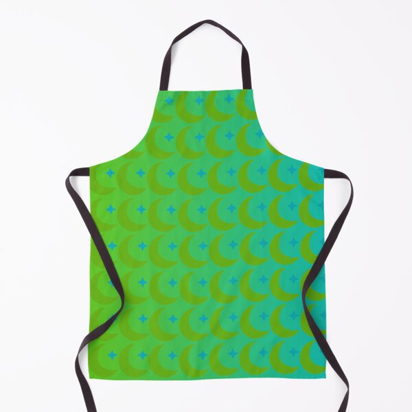 Item preview, Green Crescent Moon/Blue Star Pattern/Gradient Sky designed and sold by ShaunSandhu.