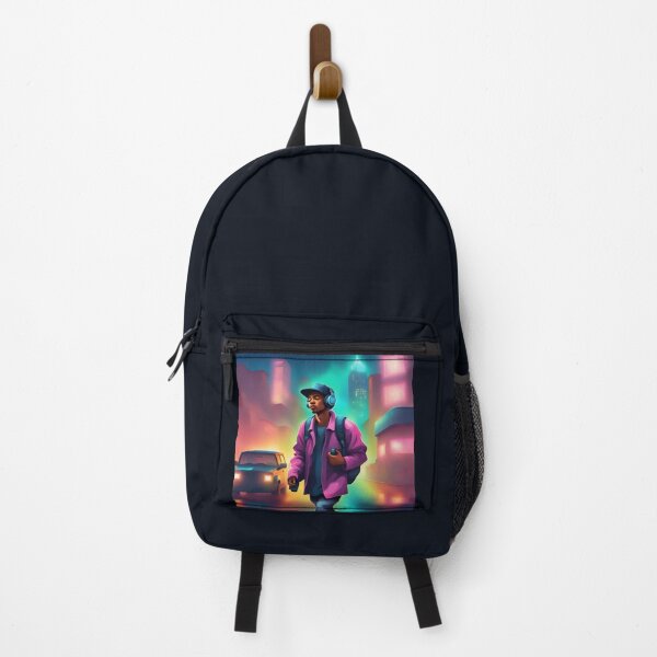 Item preview, Rapper with headphones night city designed and sold by Artbellachi.