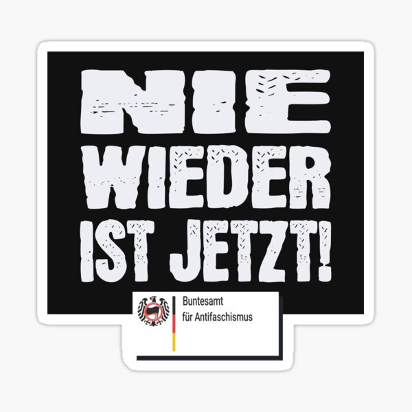 Artikel-Vorschau von Nie wieder ist jetzt! - Buntesamt für Antifaschismus, designt und verkauft von Dunkelflaute.
