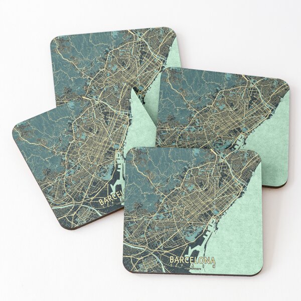 Item preview, Barcelona City Map of Catalonia, Spain - Summer designed and sold by deMAP.