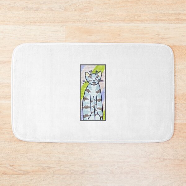 Item preview, Diagonal Stripe Cat #5 designed and sold by ErinBrieArt.