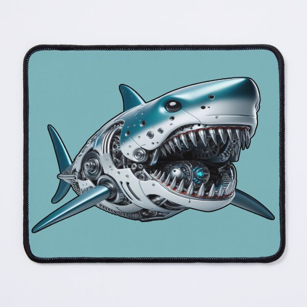 Item preview, classic shark robot T-shirt designed and sold by winaidigidesign.