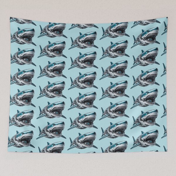 Item preview, classic shark robot T-shirt designed and sold by winaidigidesign.