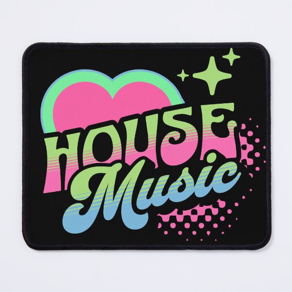 Item preview, HOUSE MUSIC - Y2K Retro Heart (white/pink/lime) designed and sold by Discothreadz.