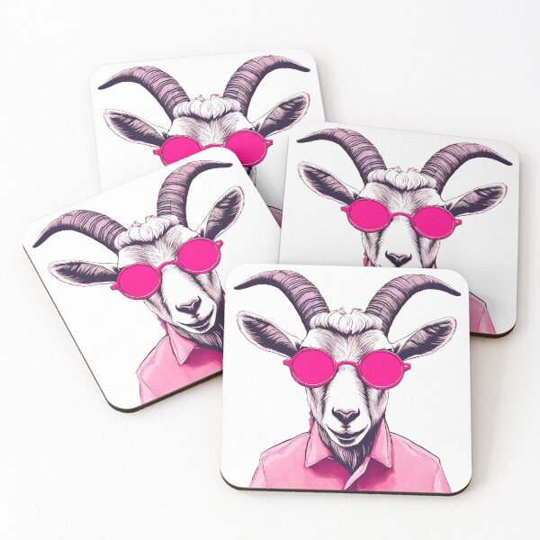 Item preview, Cool Goat with Pink Shades designed and sold by Tom-Johnson.