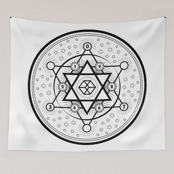 Item preview, Tetractys Mandala w Transparent Background designed and sold by palmprints.