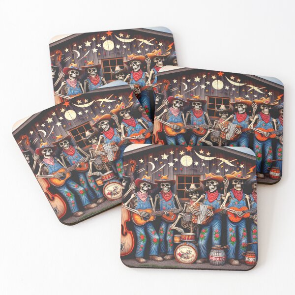 Item preview, Dead Skeleton Denim Rose Liquor Jug Band designed and sold by HippieFarms11.