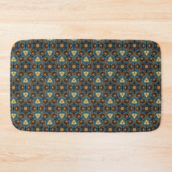 Item preview, Yellow And Blue Hexagon 2 Abstract Pattern designed and sold by Zuriezuart.