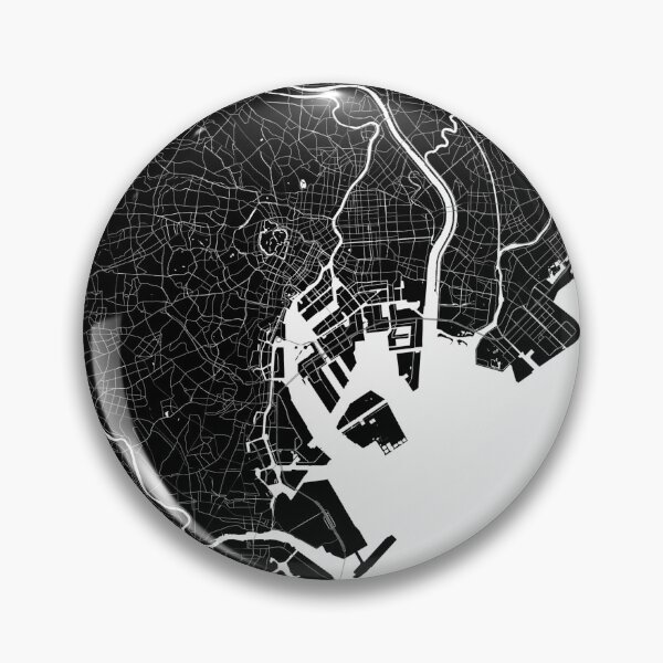 Item preview, Minimalist World Cities Map Monochrome - Tokyo City designed and sold by GregInJapanShop.