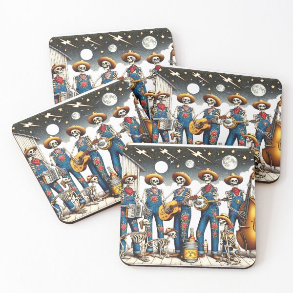 Item preview, Five Piece Dead Skeleton Dog Jug Band  designed and sold by HippieFarms11.