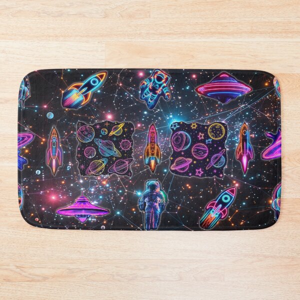 Item preview, Neon Galaxy Gamer Desk Mousepad Mat designed and sold by 3 CITIES.