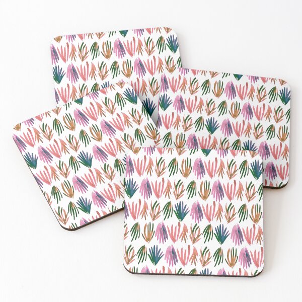 Item preview, Festival of Colours: Lively Green, Orange, Pink & Yellow Protea Leaves Pattern – Vibrant Botanical Array for Dynamic Interiors & Fashion designed and sold by Jay Dee Dearness.