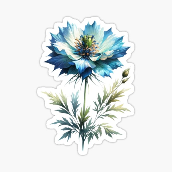 Item preview, Stunning Blue and White Blossom Art: Exquisite Floral Painting for Home Decor and Botanical Enthusiasts - Perfect Addition to Any Collection designed and sold by AlphaPODMonkey.
