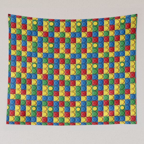 Item preview, Vibrant Toy Bricks Pattern - Colorful Building Blocks Design for Playful Creations designed and sold by abartisanstudio.
