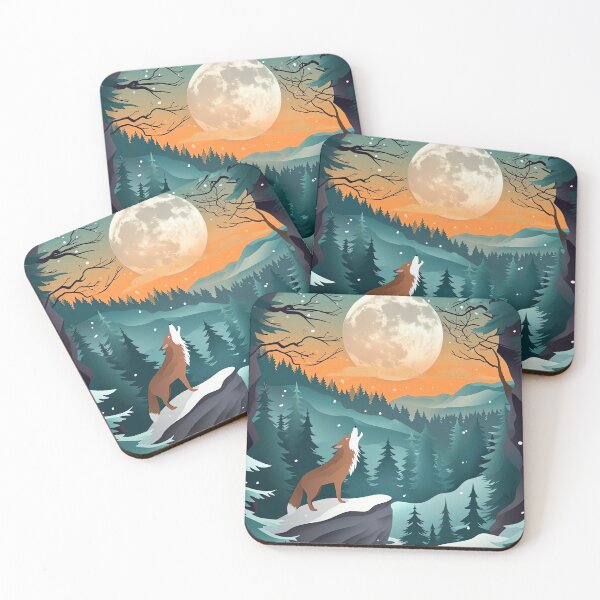 Item preview, Howling Moon Wolf designed and sold by cute-animals99.