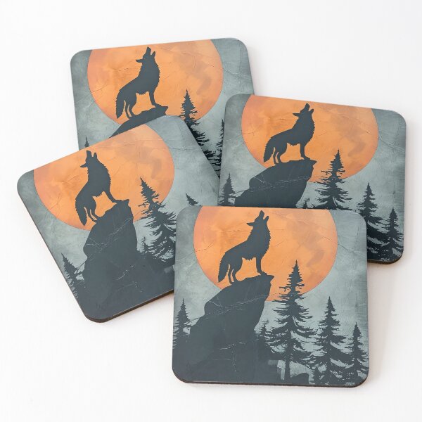 Item preview, Whimsical Moonlit Wolf designed and sold by cute-animals99.