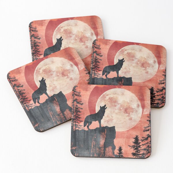 Item preview, Howling Moon Wolf designed and sold by cute-animals99.