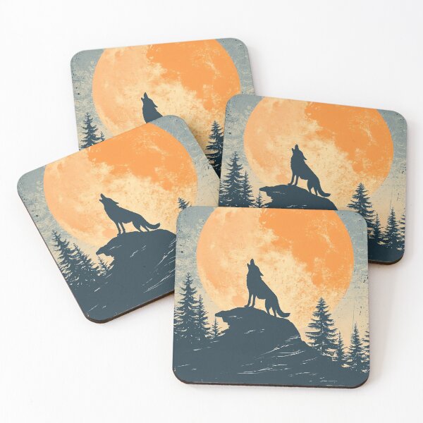 Item preview, Moonlit Howling designed and sold by cute-animals99.