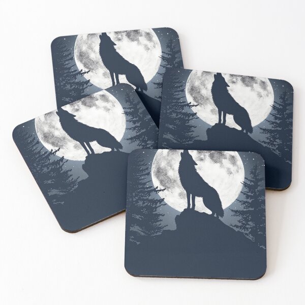 Item preview, Howling Moon Wolf designed and sold by cute-animals99.