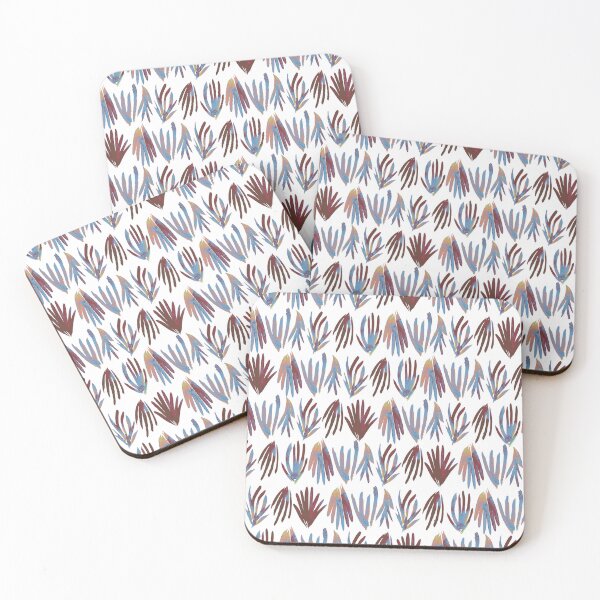 Item preview, Bohemian Rhapsody: Chic Blue, Red, Pink & Yellow Protea Leaves Pattern – Eclectic Artisan Collection for Home & Wardrobe designed and sold by Jay Dee Dearness.