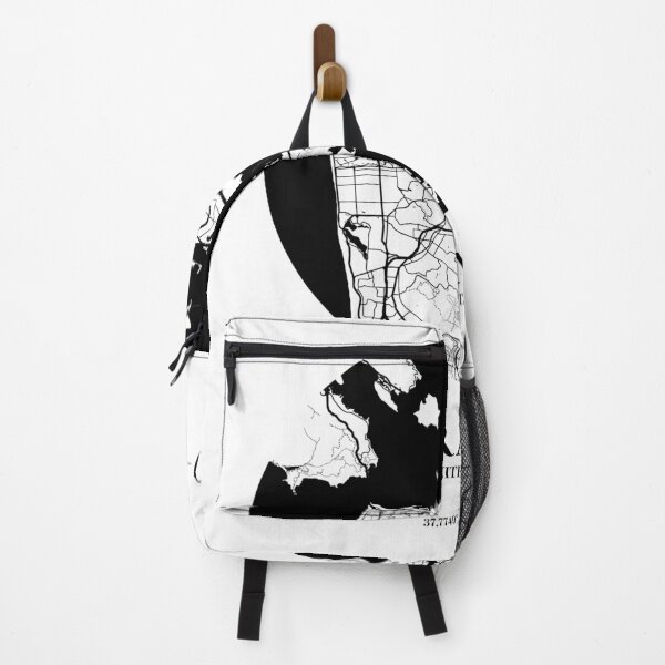Item preview, Minimalist World Cities Map Monochrome - San Francisco City designed and sold by GregInJapanShop.