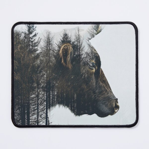 Item preview, Double exposure Bull and forest designed and sold by Brendon987.