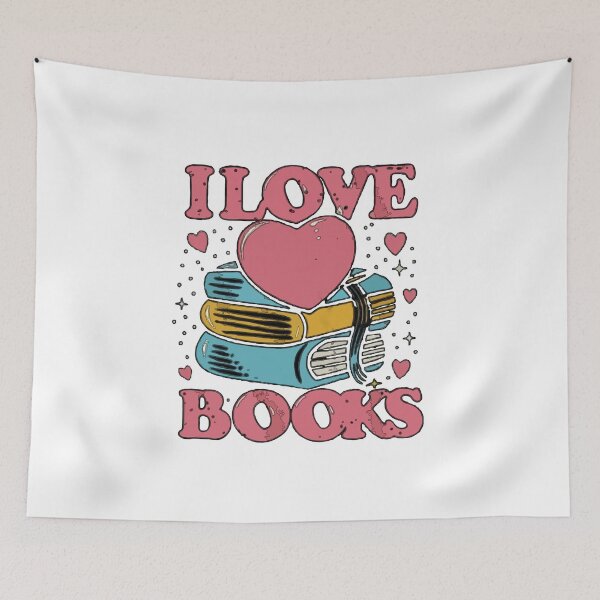 Item preview, Funny I Love Books Print with Heart designed and sold by DashBliss.